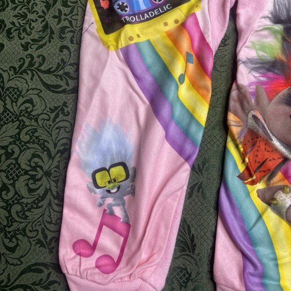 NWT trolls 4 5 MUSIC ALWAY rainbow sleeper pajamas - Picture 5 of 8